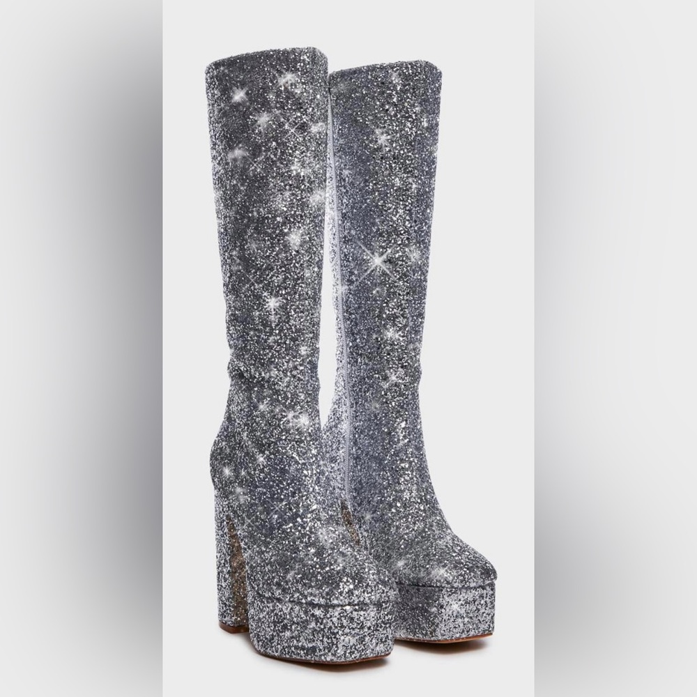 Silver Bourdeau Platform Boots